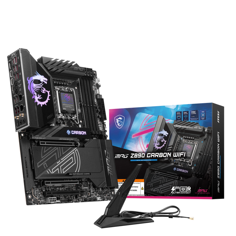 MSI MPG Z890 Carbon WIFI hovedkort forfra