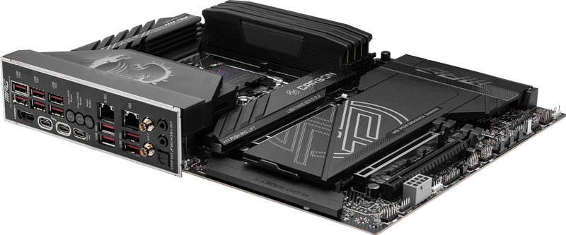 MSI MPG Z890 Carbon WIFI hovedkort med RGB-belysning aktivert