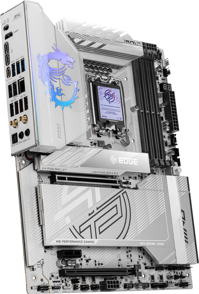 MSI MPG Z890 Edge TI WIFI hovedkort bakside