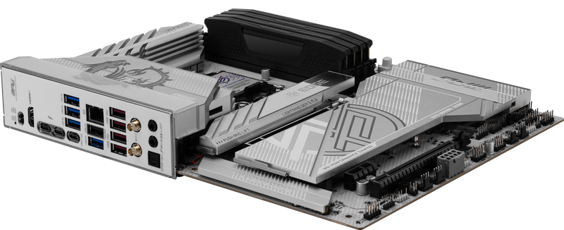 Oversikt over MSI MPG Z890 Edge TI WIFI hovedkort I/O-porter