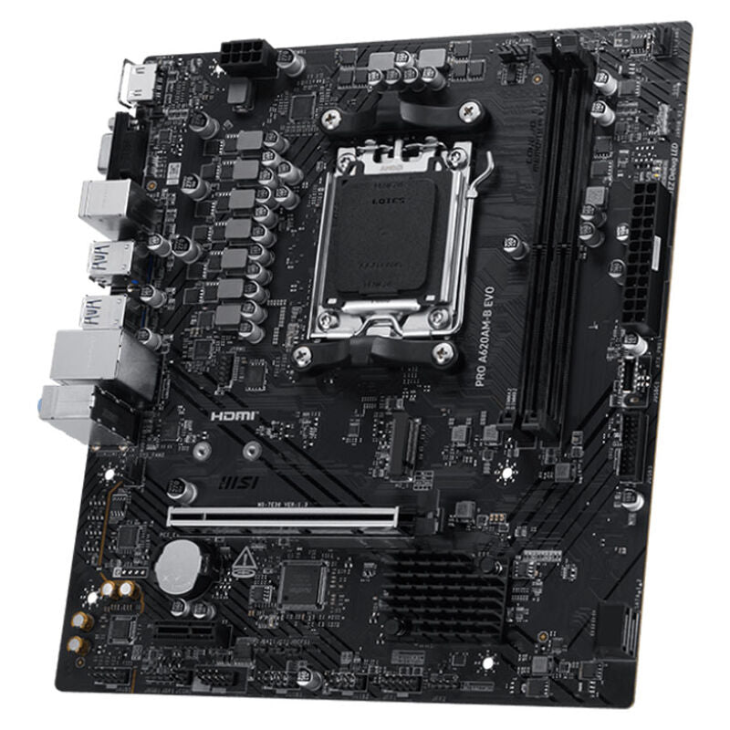 MSI PRO A620AM-B EVO montert i kabinett