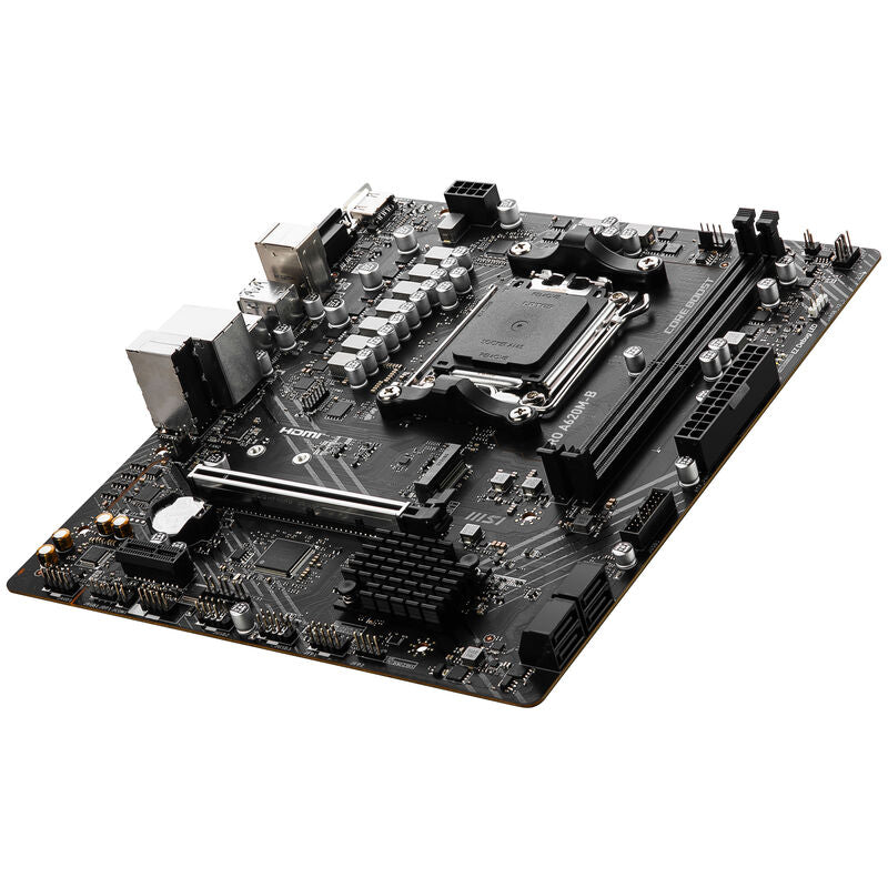 MSI PRO A620M-B hovedkort AM5 mATX DDR5 montert i kabinett
