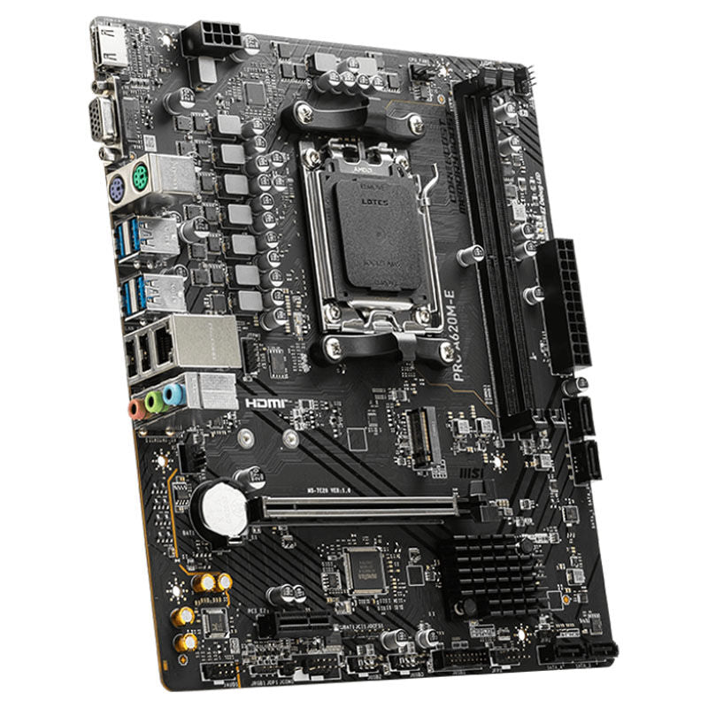 MSI Pro A620M-E hovedkort bakside