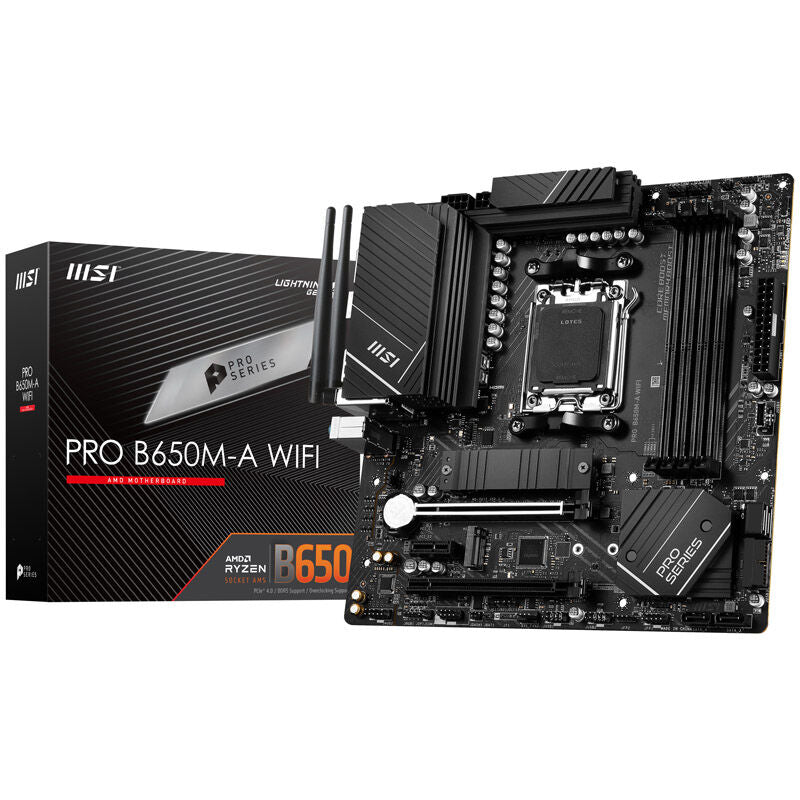 MSI Pro B650M-A WiFi hovedkort forfra