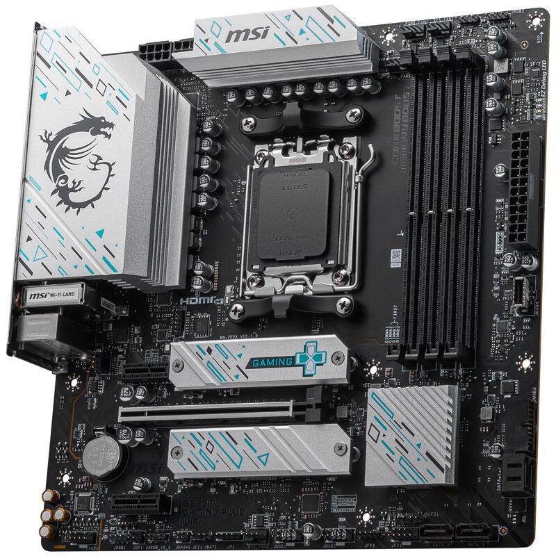 Oversikt over MSI Pro B650M Gaming Plus WiFi komponenter