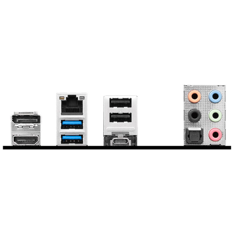 Montert MSI Pro B760-P DDR4 II hovedkort i PC-kabinett