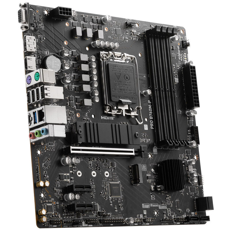 MSI Pro B760M-P hovedkort bakside