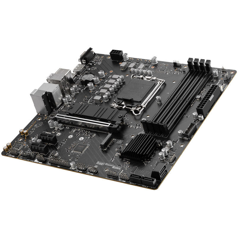 MSI Pro B760M-P hovedkort nærbilde av minneslots