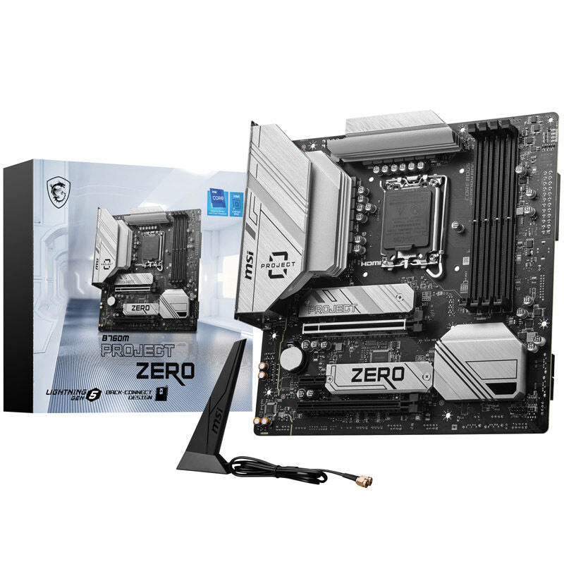 MSI Pro B760M Project Zero hovedkort Micro-ATX forfra