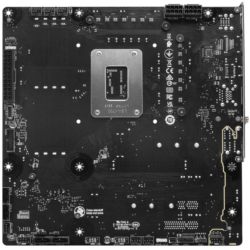 Oversikt MSI Pro B760M Project Zero hovedkort Micro-ATX