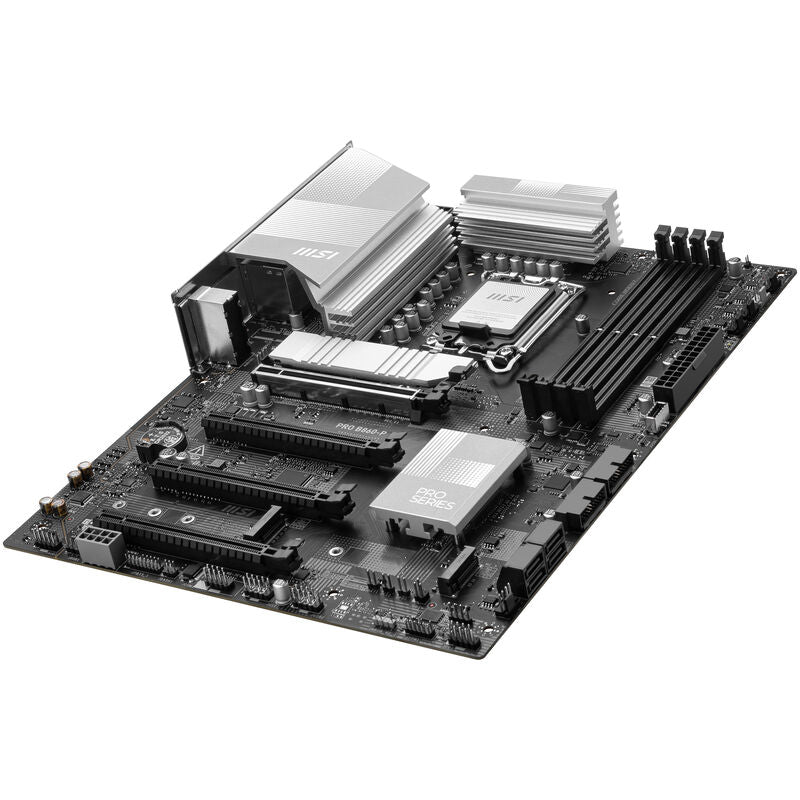 Montert MSI PRO B860-P hovedkort i PC-kabinett