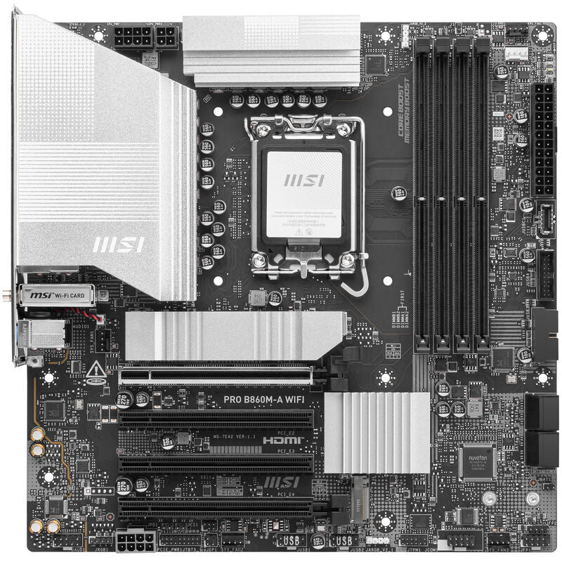 Detalj av PCIe-spor på MSI PRO B860M-A WiFi
