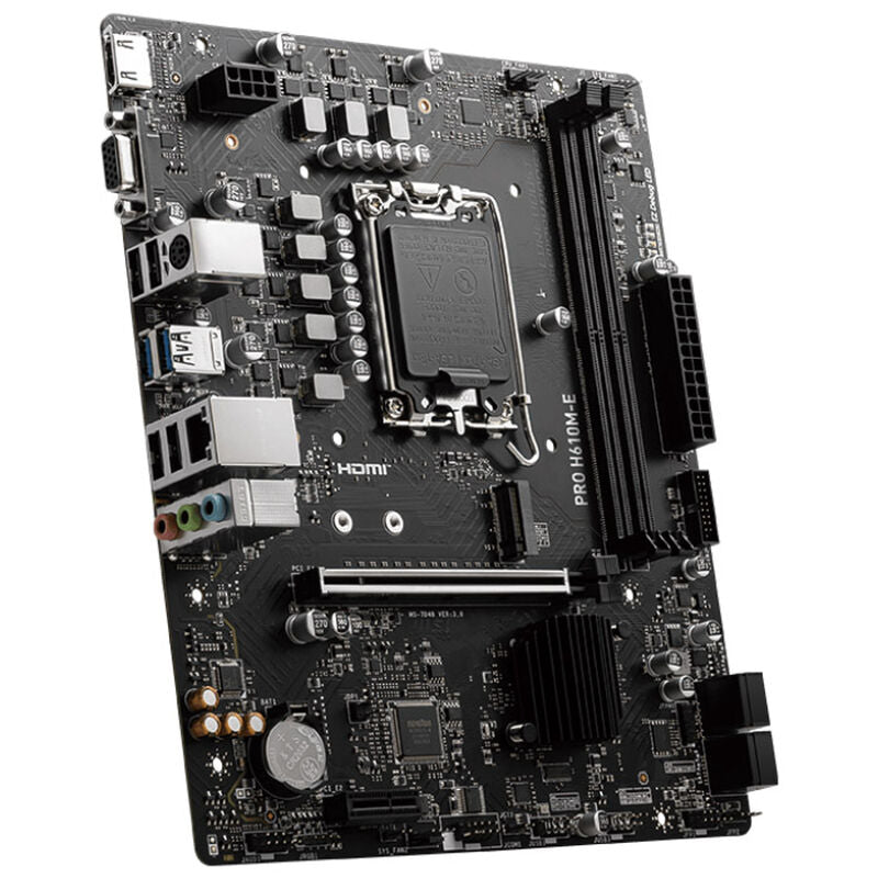 MSI Pro H610M-E hovedkort bakside