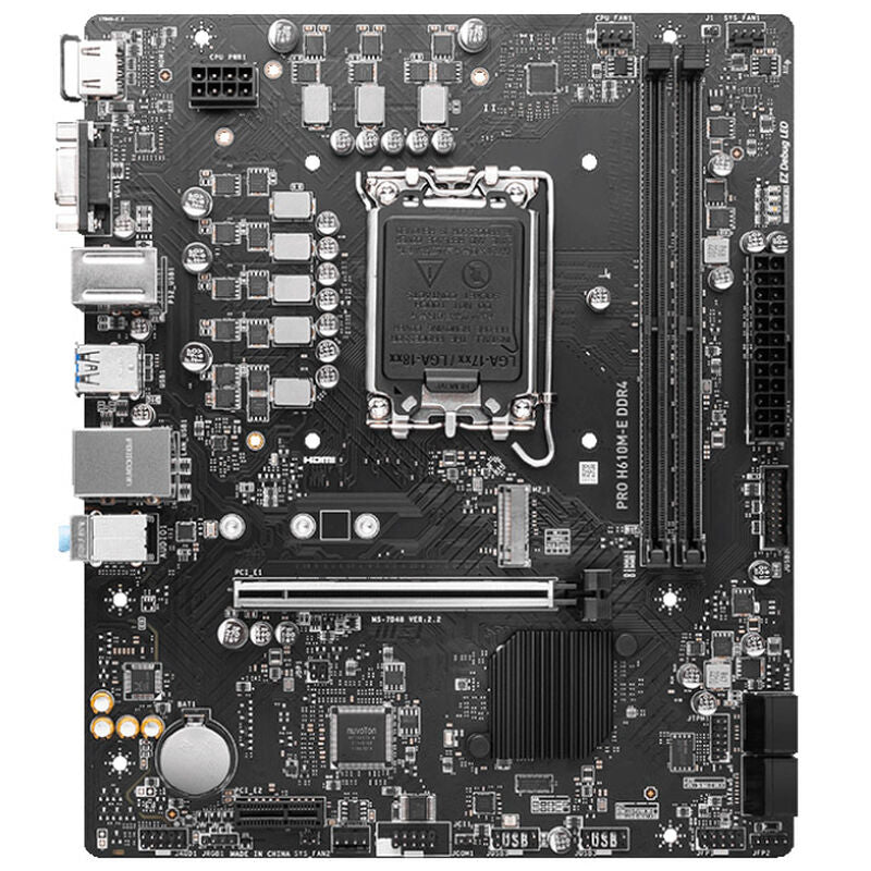 Detaljbilde av MSI Pro H610M-E hovedkort