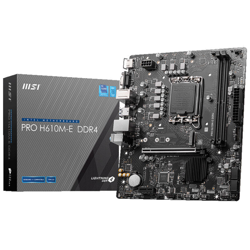 MSI Pro H610M-E hovedkort forfra