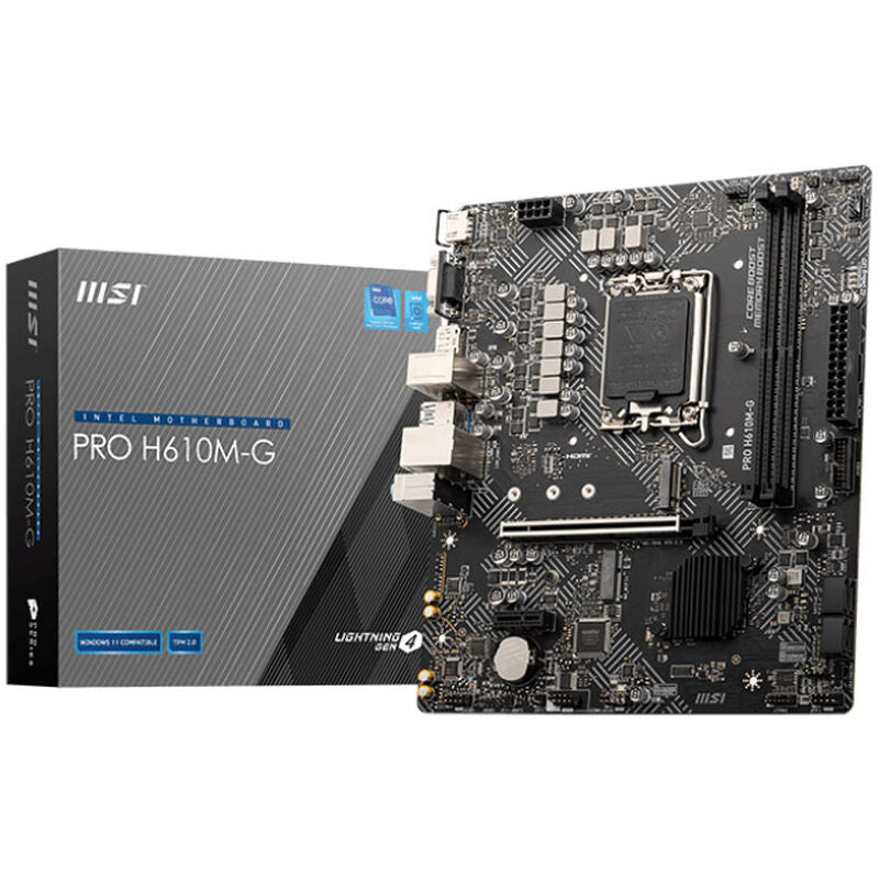 MSI Pro H610M-G hovedkort frontside
