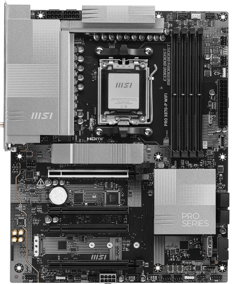 MSI Pro X870-P WiFi hovedkort bakside