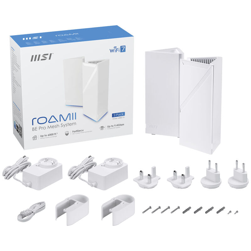 MSI Roamii BE Pro mesh-system Wi-Fi 7 Tri-Band installasjon