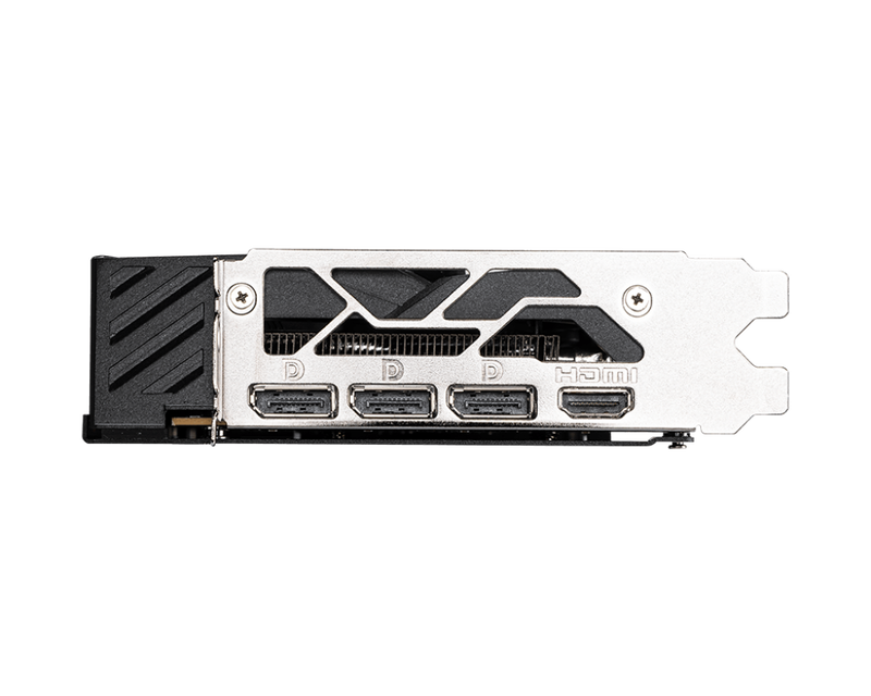 Nærbilde av MSI RTX 5060 8G Gaming OC grafikkort RGB-belysning