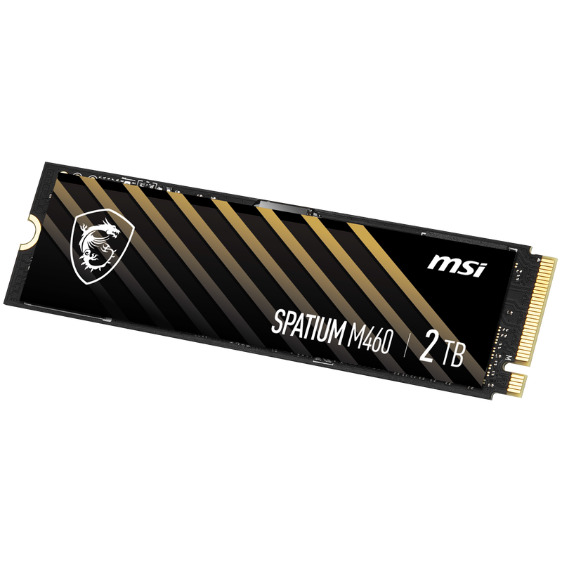 MSI Spatium M460 NVMe SSD 2 TB PCIe 4.0 M.2 bakside