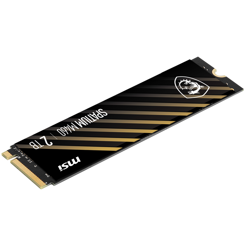MSI Spatium M460 NVMe SSD 2 TB PCIe 4.0 M.2 montert i PC