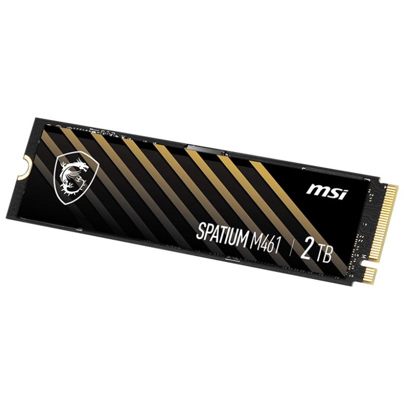 MSI Spatium M461 NVMe SSD 2 TB PCIe 4.0 M.2 bakside