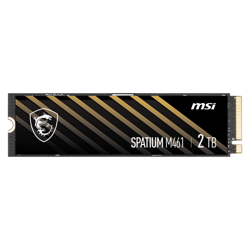 Nærbilde av MSI Spatium M461 NVMe SSD 2 TB PCIe 4.0 M.2