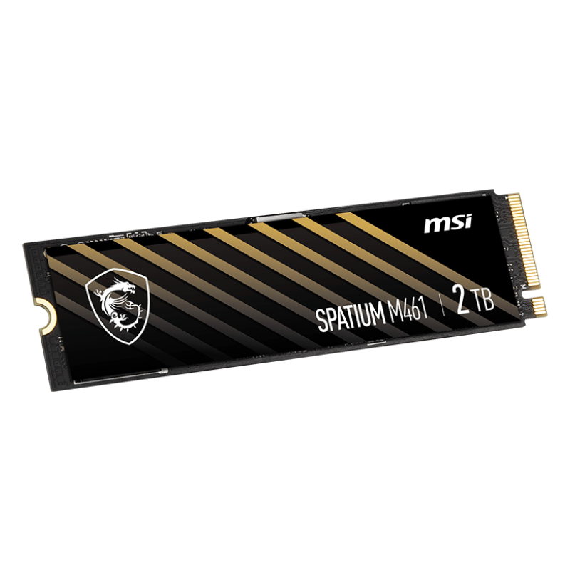 MSI Spatium M461 NVMe SSD 2 TB PCIe 4.0 M.2 montert i PC
