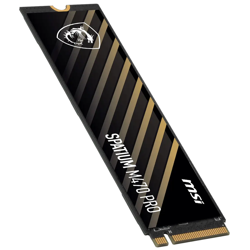 Detalj av MSI Spatium M470 Pro NVMe SSD 2 TB