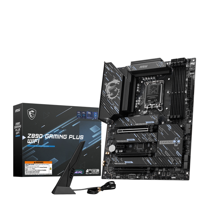 MSI Z890 Gaming Plus WIFI hovedkort forfra
