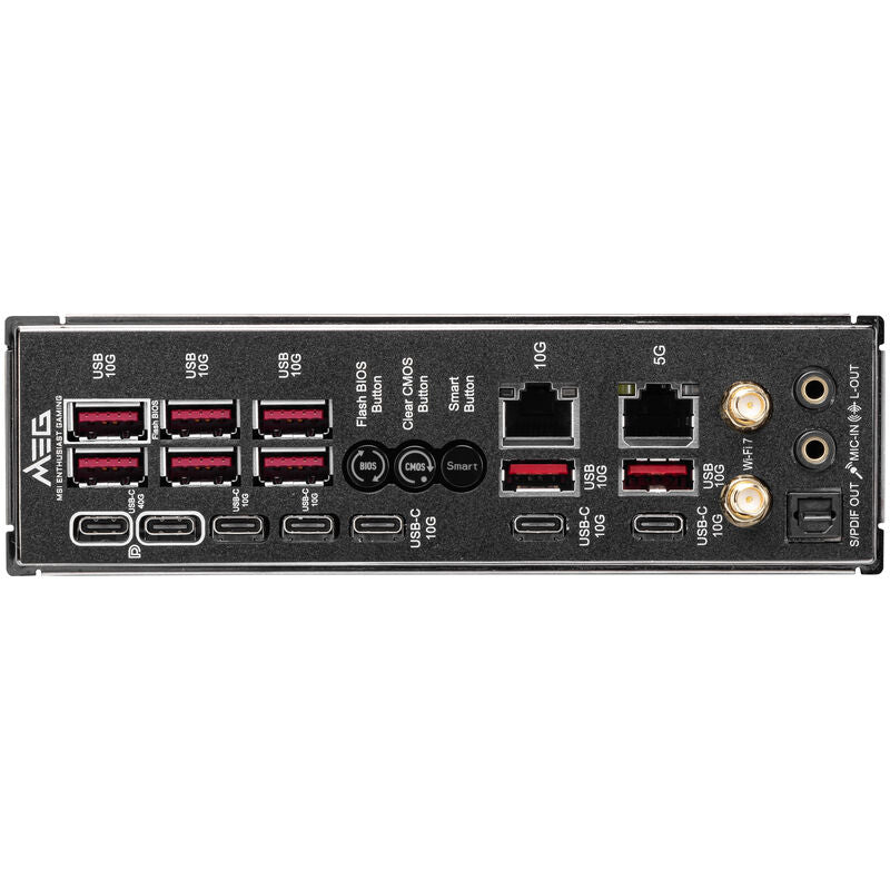 Detaljbilde av MSI MEG X870E Godlike hovedkort VRM kjøler