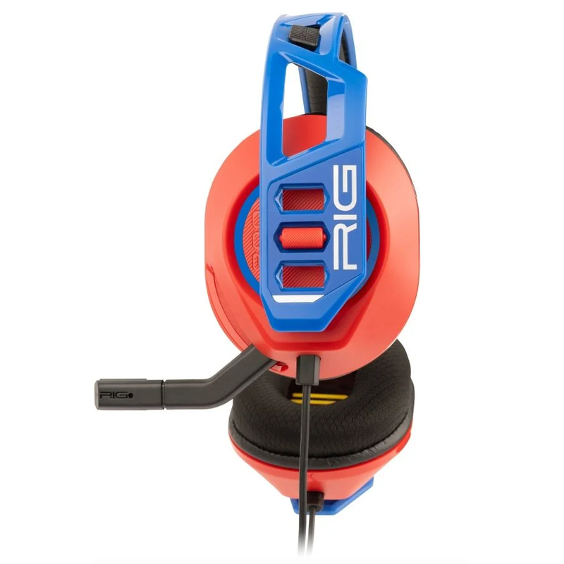 NACON RIG 300 PRO HN gamingheadset kablet stereo rød-blå detalj nærbilde