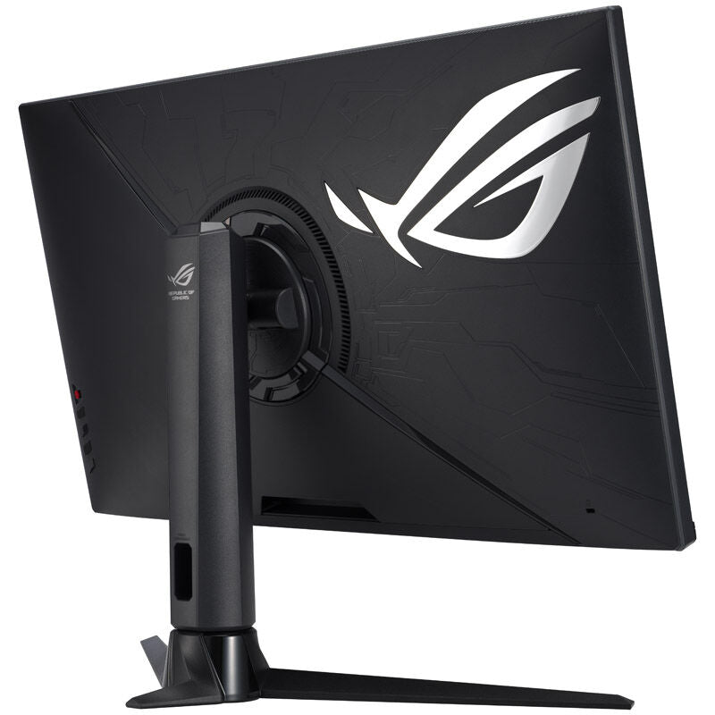 Nærbilde av skjermens HDR600-logo på ASUS ROG Strix XG32AQ