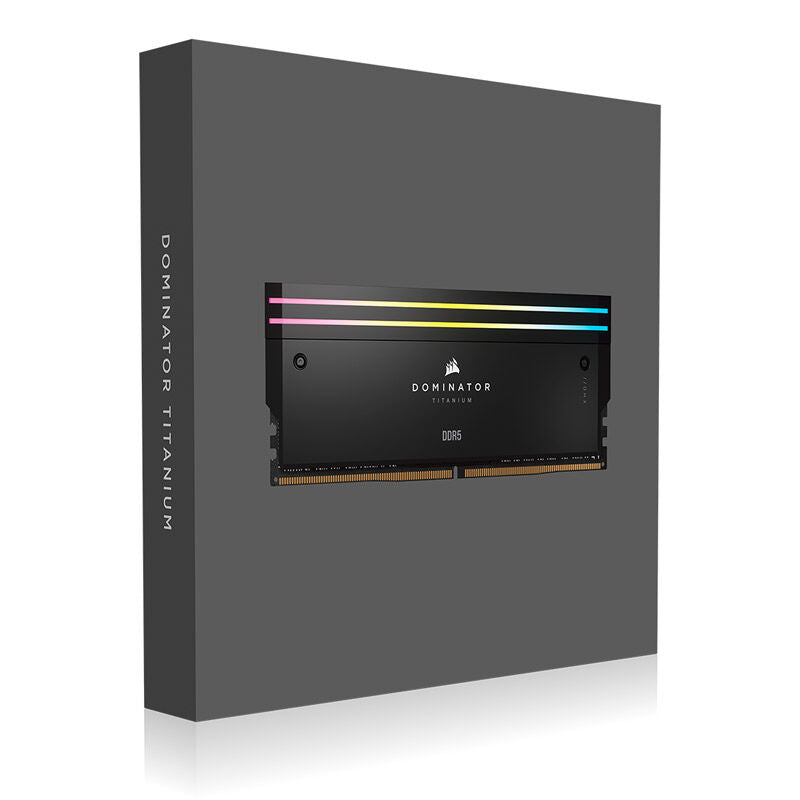 Corsair Dominator Titanium DDR5-7200 CL34 RAM 32 GB svart i nærbilde av kretskort