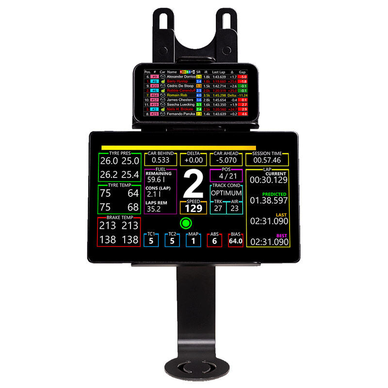 Montert Next Level Racing Elite Tablet/Button Box Mount med tablet
