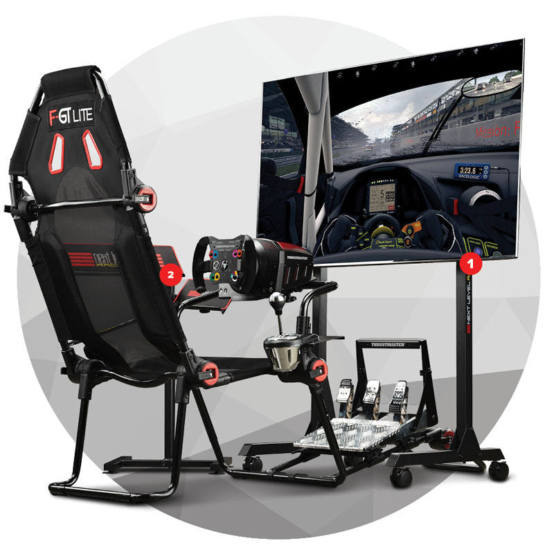 Sidevisning av Next Level Racing F-GT LITE simulatorcockpit