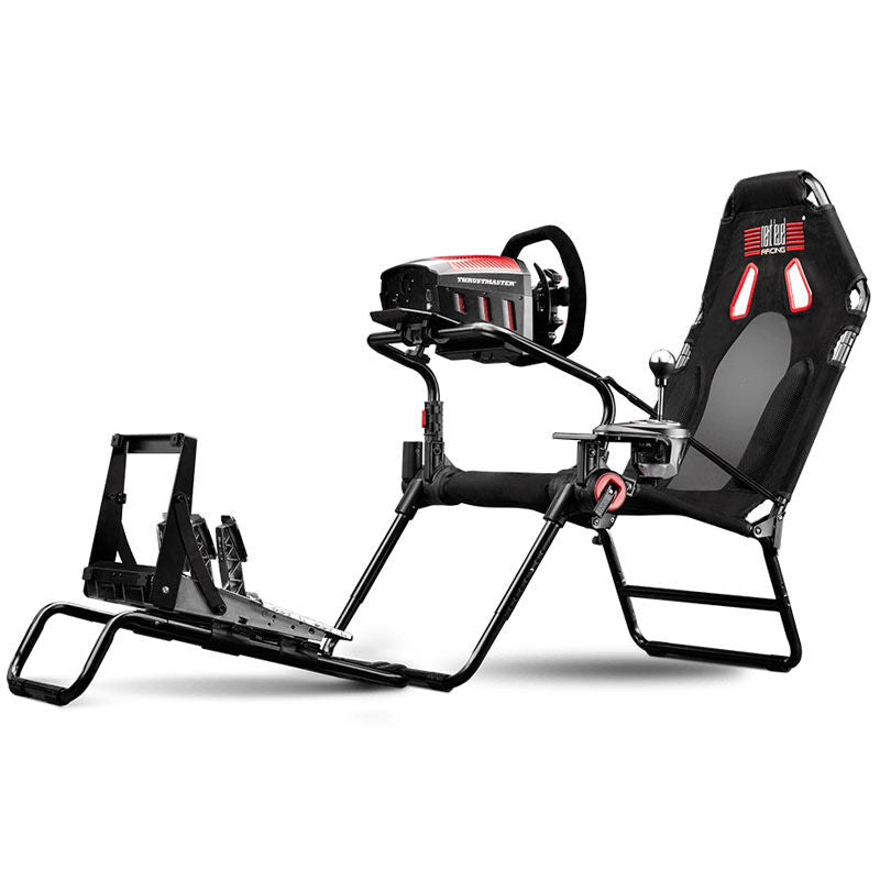 Next Level Racing GT LITE simulatorcockpit sammenleggbart svart detalj av foldemekanisme