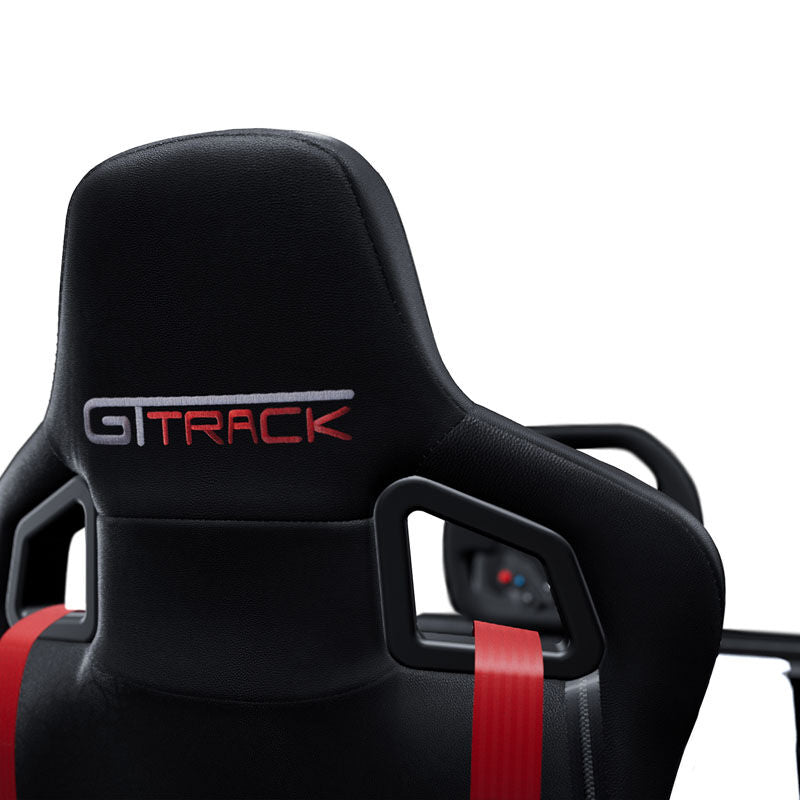 Montert Next Level Racing GTtrack simulatorcockpit i bruk