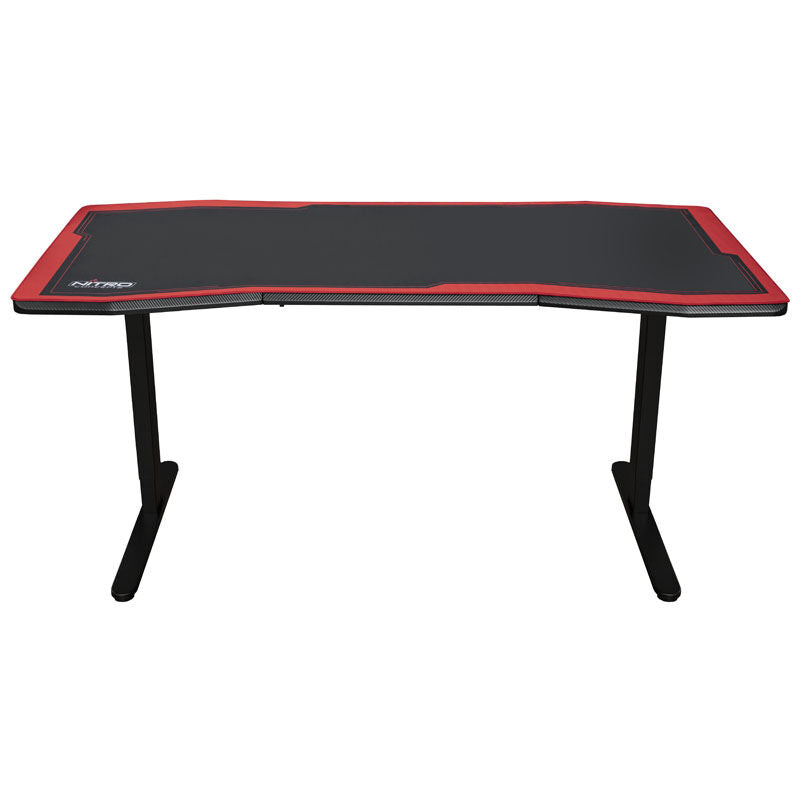 Nitro Concepts D16M gamingpult Carbon Red detalj av bordplate