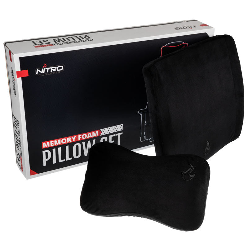 Nitro Concepts Memory Foam putesett svart forfra