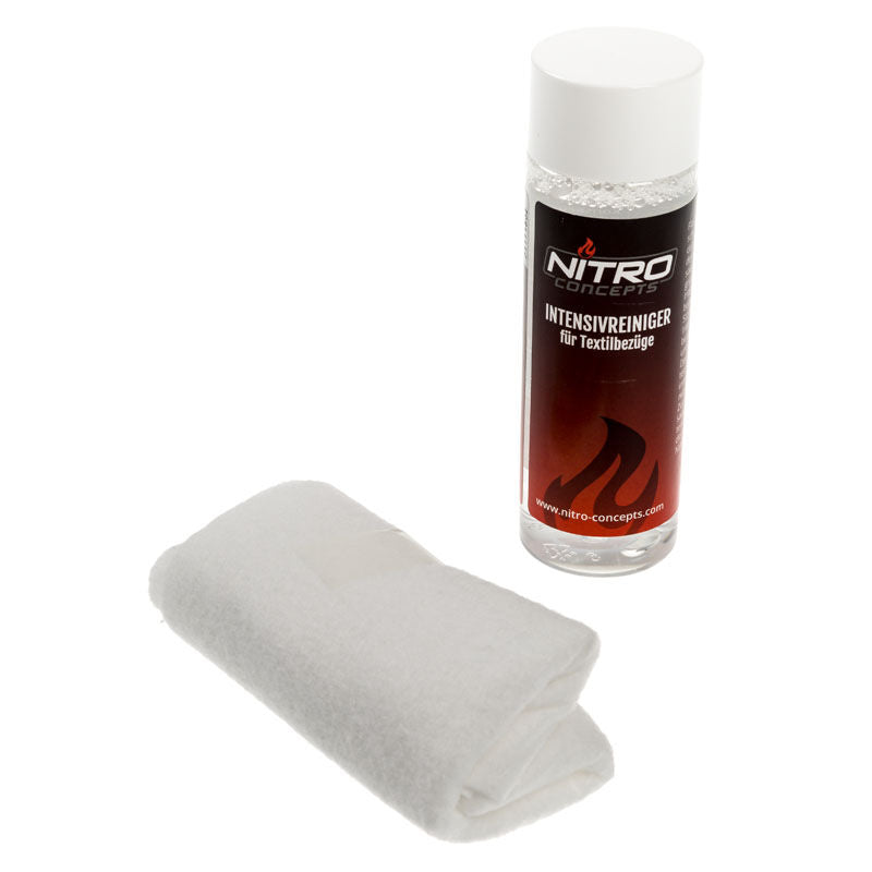 Nitro Concepts tekstilrens inkl. klut 100 ml for gamingstol forfra