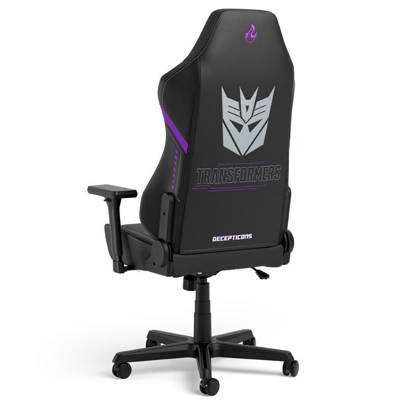 Nitro Concepts X1000 gamingstol Transformers Decepticons Edition nærbilde av armlene