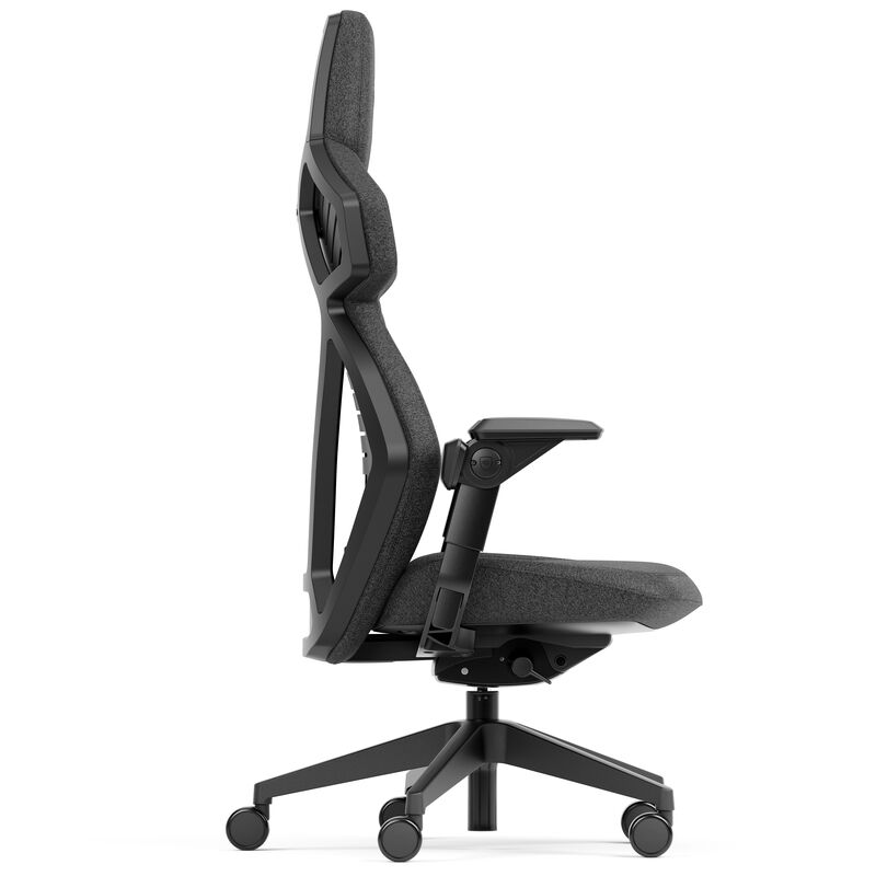 noblechairs DAWN TX gamingstol stoff granitt nærbilde justerbare armstøtter