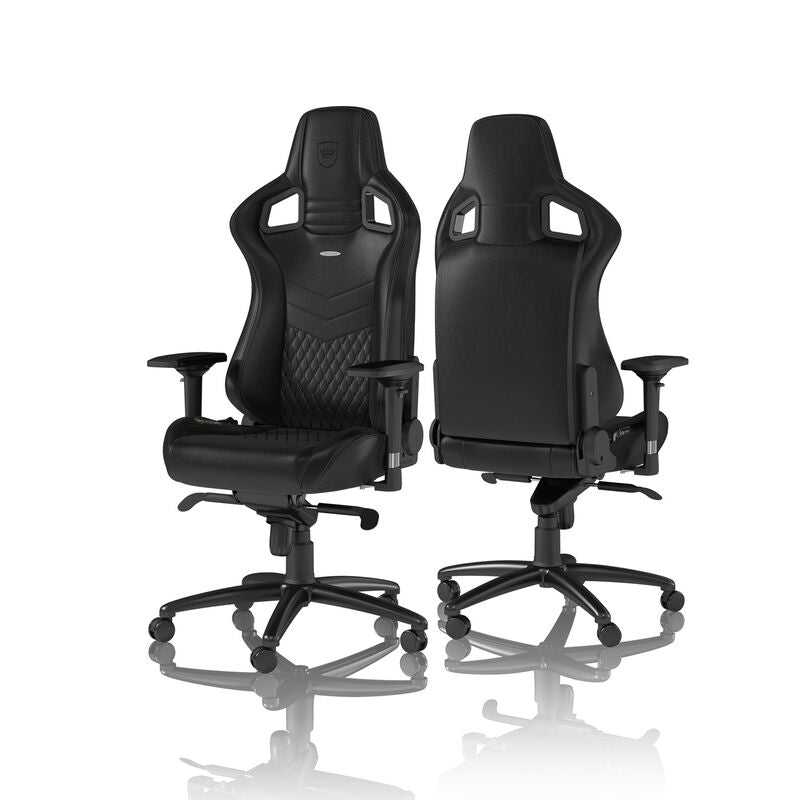noblechairs EPIC gamingstol ekte skinn svart 4D bakside