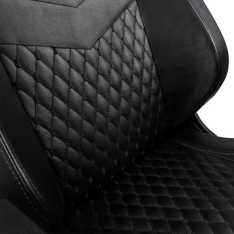 noblechairs EPIC gamingstol ekte skinn svart 4D vippefunksjon detalj