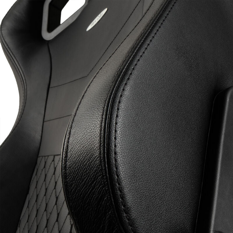 noblechairs EPIC gamingstol ekte skinn svart 4D inkluderte puter