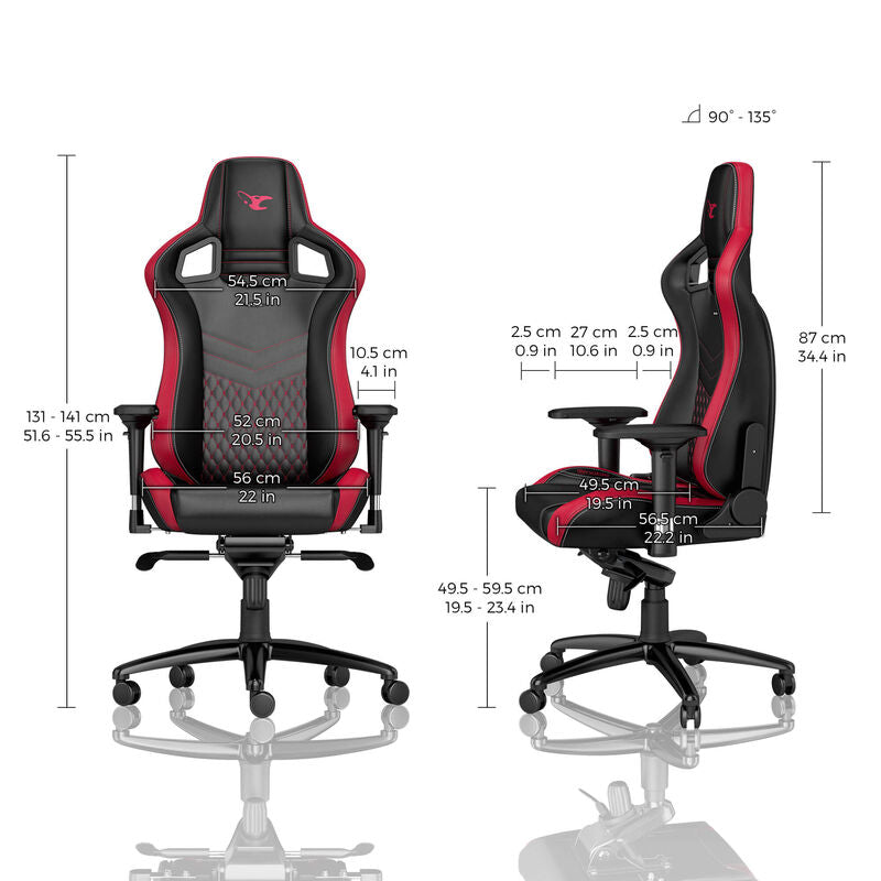noblechairs EPIC gamingstol mousesports Edition detalj av logo
