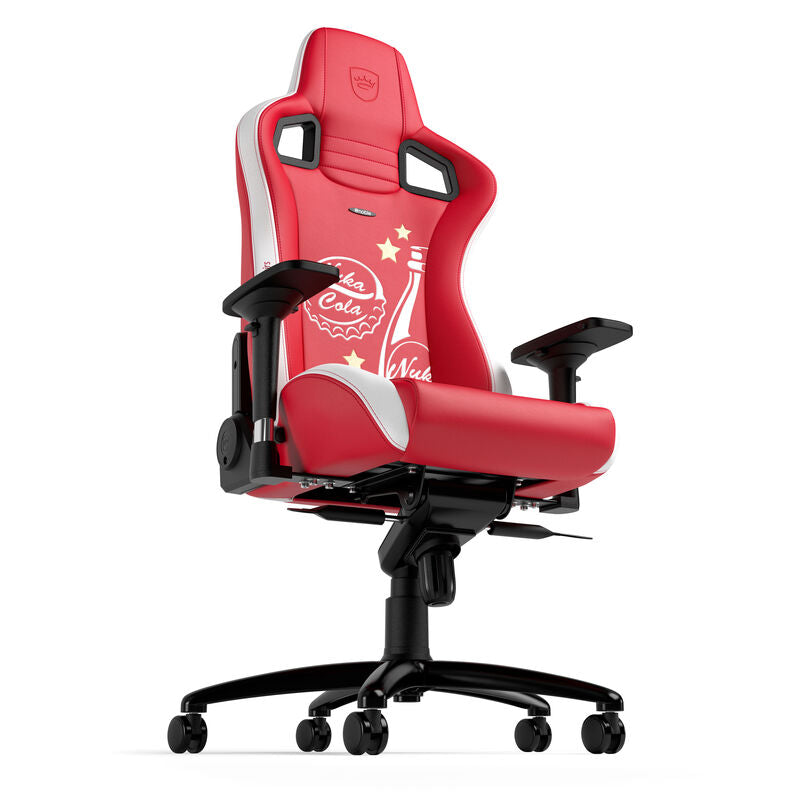 noblechairs EPIC gamingstol Fallout Nuka-Cola Edition montert ved skrivebord