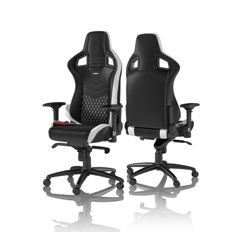 noblechairs EPIC gamingstol ekte skinn svart/hvit/rød bakside