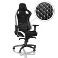 noblechairs EPIC gamingstol ekte skinn svart/hvit/rød forfra